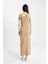 Bodycon Vücudu Saran Tek Omuzlu Fitilli Kaşkorse Kısa Kollu Midi Elbise D1448AX24SM 5