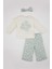 Kız Bebek Çiçekli Uzun Kollu Tişört Pantolon Saç Bandı 3'lü Takım C2154A524SP 1