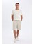 Relax Fit Keten Karışımlı Yazlık Bermuda Şort C1240AX24SM 1