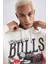 Fit NBA Chicago Bulls Boxy Fit Kapüşonlu Kalın Sweatshirt A7270AX23AU 5