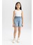 Kız Çocuk Paperbag Jean Şort B8113A824SM 1
