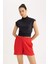 Fit Crop Dik Yaka Sporcu Kısa Kollu Ağır Kumaş Tişört B8966AX24SM 1