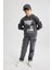 Erkek Çocuk Kapüşonlu Baskılı Kalın Sweatshirt B5862A823CW 2