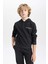 Erkek Çocuk Kapüşonlu Baskılı Sweatshirt Eşofman Altı 2'li Takım B6662A823WN 3