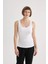 Fall in Love Regular Fit Pamuklu Basic Düz Beyaz İç Atlet R9041AZ24SP 1