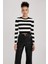 Coool Slim Fit Çizgili Bisiklet Yaka Kazak X6888AZ23AU 1