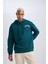 Fit NBA Milwaukee Bucks Standart Fit Kapüşonlu Kalın Sweatshirt A9675AX23WN 1