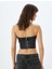 Crop Straplez Büstiyer Soluk Efektli Pamuklu Slim Fit 4