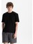 Erkek Siyah %100 Organik Pamuk Relax Fit Bisiklet Yaka T-Shirt 1