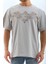 Oversize Taşlı Bisiklet Yaka T-Shirt - Gri 1