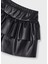 Kız Çocuk Suni Deri Şort Etek-Siyah 5