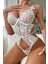 Yeni Nesil Toptancı - YNT Norn Fashion Beyaz Dantelli Teddy Bodysuit 15084 4