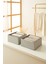 2'li 6 Bölmeli Gri Çekmece İçi Dolap Çamaşır Düzenleyici Katlanır Saklama Kutusu Organizer Set 1