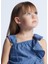 Kız Çocuk Fırfırlı Bluz-Mavi 2
