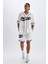 Fit Oversize Fit Gömlek Yaka Nakışlı Sporcu Ağır Kumaş Kısa Kollu Tişört C1836AX24SM 2