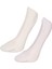 Kadın Lazer Kesim 2'li Microfiber Babet Çorap B6061AXNS 1