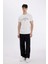 Slim Fit Dar Kesim Bisiklet Yaka Baskılı Kısa Kollu Tişört C5674AX24HS 2