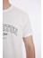 Slim Fit Dar Kesim Bisiklet Yaka Baskılı Kısa Kollu Tişört C5674AX24HS 4