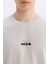 Slim Fit Dar Kesim Bisiklet Yaka Baskılı Kısa Kollu Tişört C5647AX24HS 5