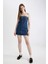 Fashion Fit Straplez Jean Mini Elbise C5658AX24SP 1