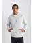 Fit Standart Fit Kapüşonlu Skuba Dalgıç Kumaş Cepli Sweatshirt C2310AX24SP 5