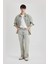 Flare Fit Bol Kalıp Normal Bel Geniş Paça Soluk Efektli Jean Pantolon B8326AX24SM 2