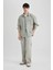 Flare Fit Bol Kalıp Normal Bel Geniş Paça Soluk Efektli Jean Pantolon B8326AX24SM 4