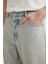 Flare Fit Bol Kalıp Normal Bel Geniş Paça Soluk Efektli Jean Pantolon B8326AX24SM 5