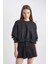 Coool Crop Kalın Kumaş Yıkamalı Soluk Efektli Sweatshirt C2119AX24SP 1