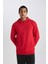 Fit Standart Fit Kapüşonlu Skuba Dalgıç Kumaş Cepli Sweatshirt C2310AX24SP 4