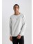 DeFactoFit Standart Fit Bisiklet Yaka Skuba Dalgıç Kumaş Sweatshirt C2311AX24SP 1