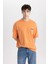 Comfort Regular Fit Rahat Kalıp Bisiklet Yaka Baskılı Kısa Kollu Tişört C2136AX24SM 4