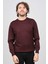 Erkek Yuvarlak Yaka Yün Kazak 6090005 Bordo 4