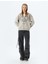 Oversize Fermuarlı Sweatshirt Kapüşonlu Cep Detaylı Baskılı 2
