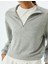 Polo Yaka Sweatshirt Yarım Fermuar Detaylı Basic 5