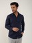 Lacivert Erkek Slim Fit Klasik Yaka Uzun Kol Gömlek 1