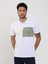 Beyaz Erkek Slim Fit Desenli Polo Yaka T-shirt 1