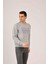 Gri Melanj Erkek Regular Fit Bisiklet Yaka Sweatshirt 2