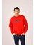 Kırmızı Erkek Regular Fit Bisiklet Yaka Sweatshirt 1