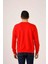 Kırmızı Erkek Regular Fit Bisiklet Yaka Sweatshirt 3