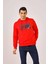 Kırmızı Erkek Regular Fit Kapüşonlu Sweatshirt 1