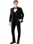 Siyah Erkek Slim Fit Sivri Yaka Smokin Takım 3