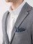 Gri Erkek Slim Fit Desenli Mono Yaka Ceket 5