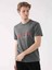 Antrasit Melanj Erkek Regular Fit Baskılı Casual O Yaka T-shirt 1