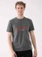 Antrasit Melanj Erkek Regular Fit Baskılı Casual O Yaka T-shirt 3