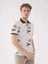 Kahverengi Erkek Slim Fit Çiçek Desenli Casual Polo Yaka T-shirt 2