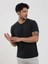 Siyah Erkek Slim Fit Düz O Yaka T-shirt 3