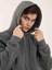 Antrasit Erkek Regular Fit Kapüşonlu Sweatshirt 3
