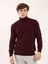 Bordo Erkek Slim Fit Tam Balıkçı Yaka Triko 1