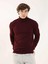 Bordo Erkek Slim Fit Tam Balıkçı Yaka Triko 3